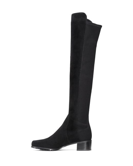 Stuart Weitzman Black Overknee-Stiefel Reserve
