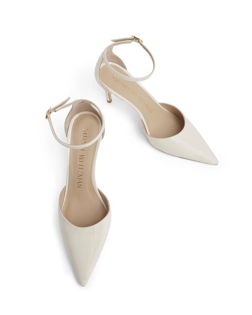Stuart Weitzman Metallic Stuart 85 Strap Pump