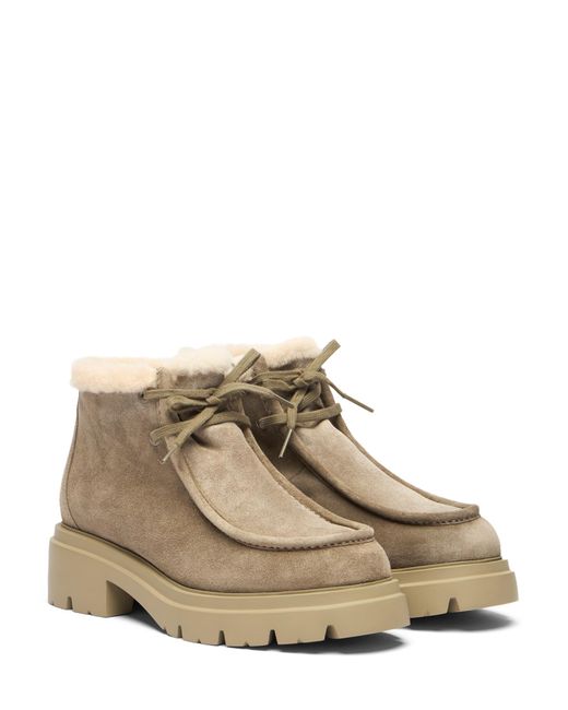 Stuart Weitzman Natural Hudson Shearling Chukka