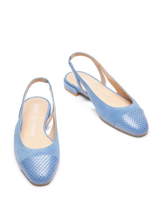 , SLEEK SLINGBACK, MOCASSINI E SCARPE BASSE, di Stuart Weitzman in Blue
