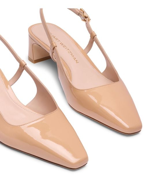Stuart Weitzman Natural Baby Babette Slingback