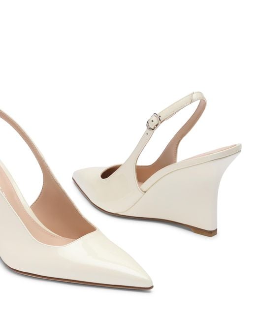 Stuart Weitzman Natural Vinnie Sling Wedge 85