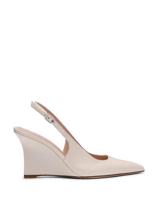 Stuart Weitzman Natural Vinnie Sling Wedge 85