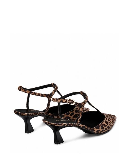 Stuart Weitzman Brown Vinnie T-Strap Pump