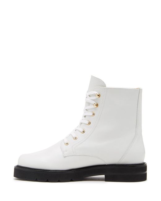 Stuart Weitzman White Mila Lift Bootie