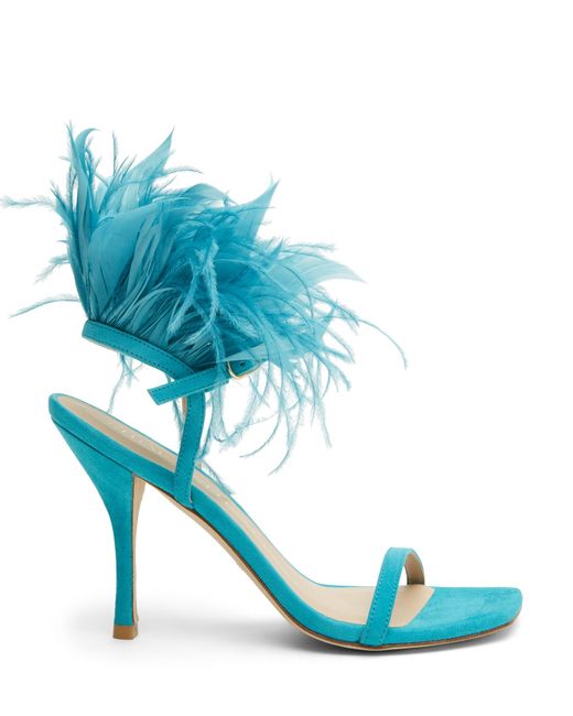 Stuart Weitzman Blue Plume 100 Sandal