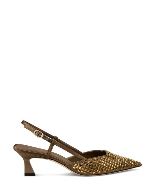 Stuart Weitzman Natural Vinnie Radiant Slingback 50