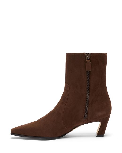 Stuart Weitzman Brown Stassi Zip-Stiefelette 50
