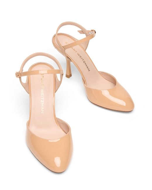 Stuart Weitzman Natural Madison Strap Pump 85