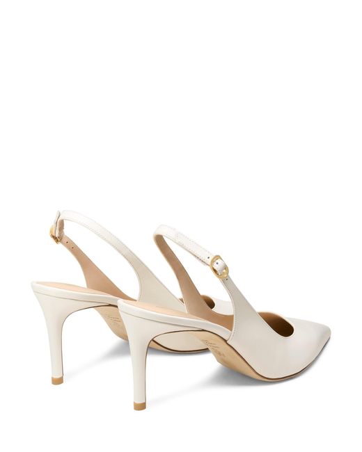 Stuart Weitzman White Stuart Power Slingback 75