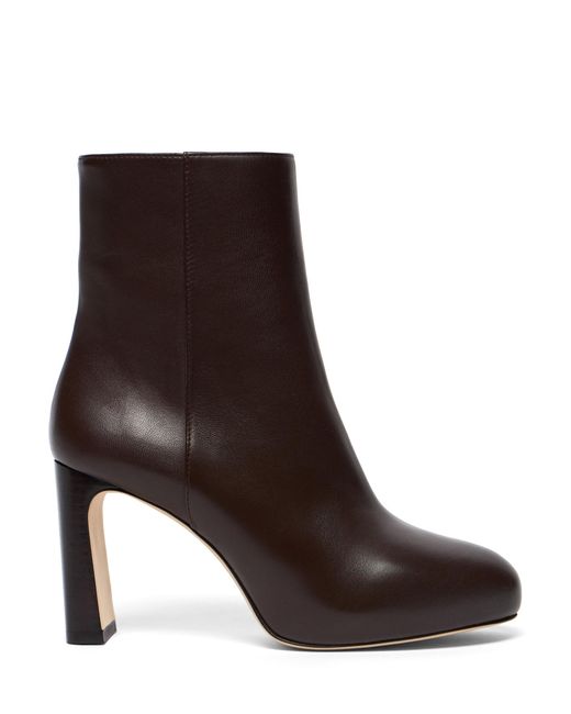 Stuart Weitzman Brown Babette Platform Zip Bootie