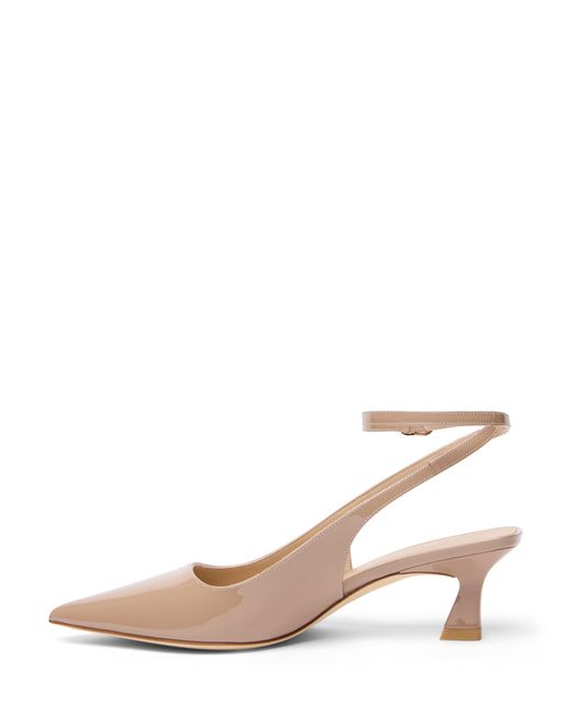 Stuart Weitzman Natural Vinnie 50 Strap Pump