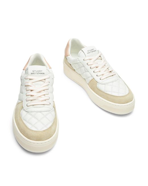 Stuart Weitzman White Sw Courtside Sleek Sneaker