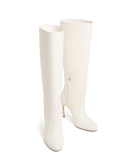 Stuart Weitzman White , LUXECURVE 100 SLOUCH BOOT, Black Friday,