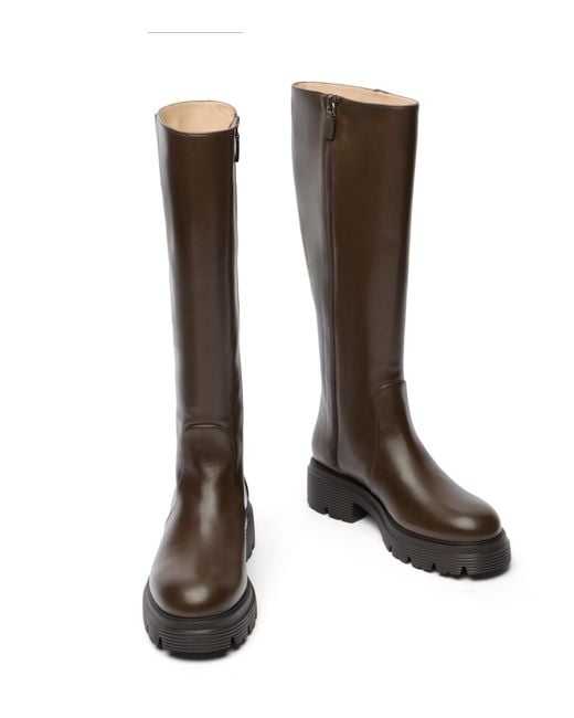 Stuart Weitzman Brown Hudson Lite Zip Boot