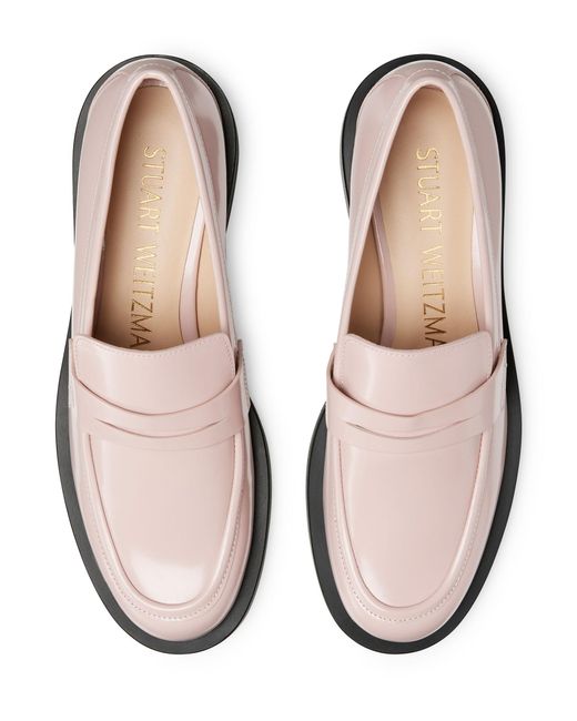 Stuart Weitzman Pink , Palmer Bold Loafer, Flats And Loafers,