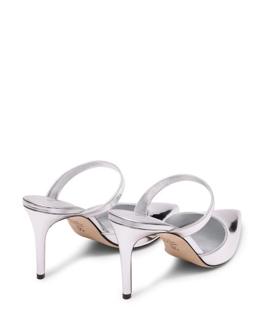 Stuart Weitzman White Stuart Power Mule 85