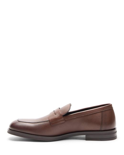 Stuart Weitzman Brown Sw Club Classoc Penny Loafer for men