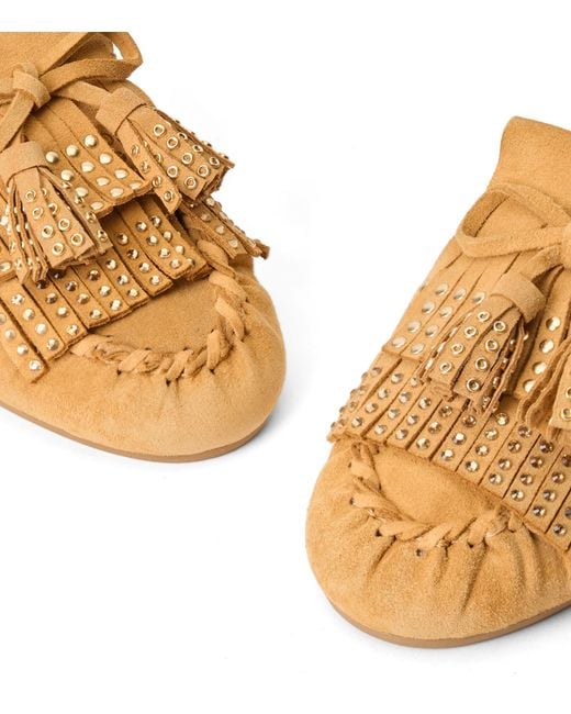 Stuart Weitzman Brown Barry Mokassin