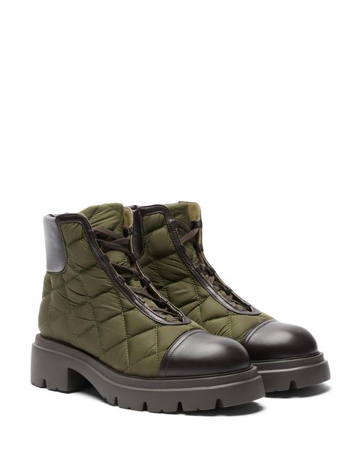 Stuart Weitzman Brown Hudson Quilted Hiker Bootie
