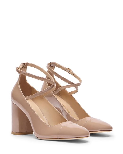 Stuart Weitzman Pink Eden 85 Strap Pump
