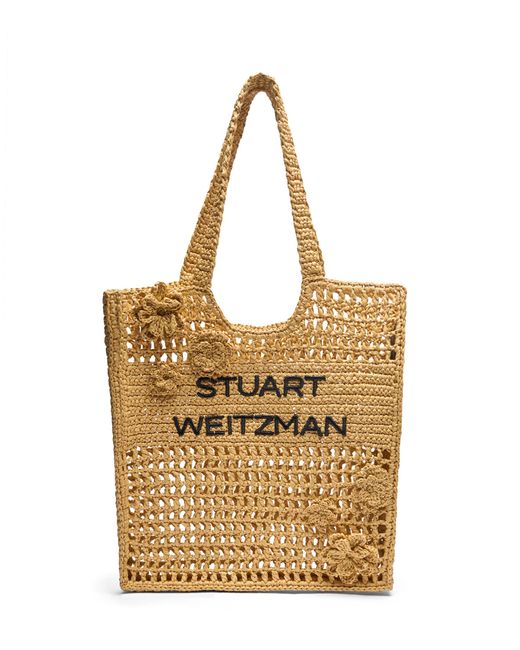 Stuart Weitzman Metallic Woven Magnolia Tote