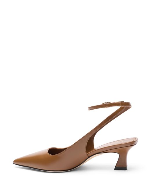Stuart Weitzman Brown Vinnie 50 Strap Pump