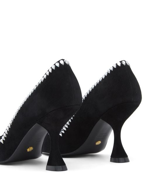 Stuart Weitzman Black Gemcut Xcurve 85 Pump