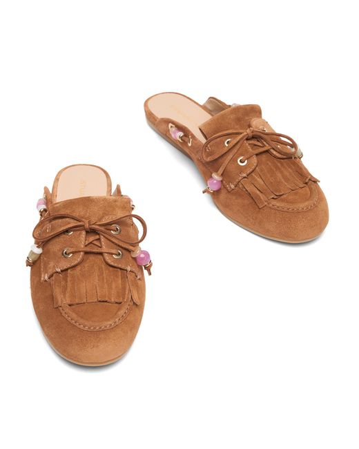 Stuart Weitzman Brown Majorca Tinsley Mule