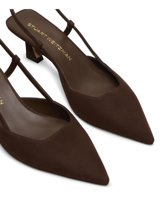 Stuart Weitzman Brown Vinnie 50 Slingback