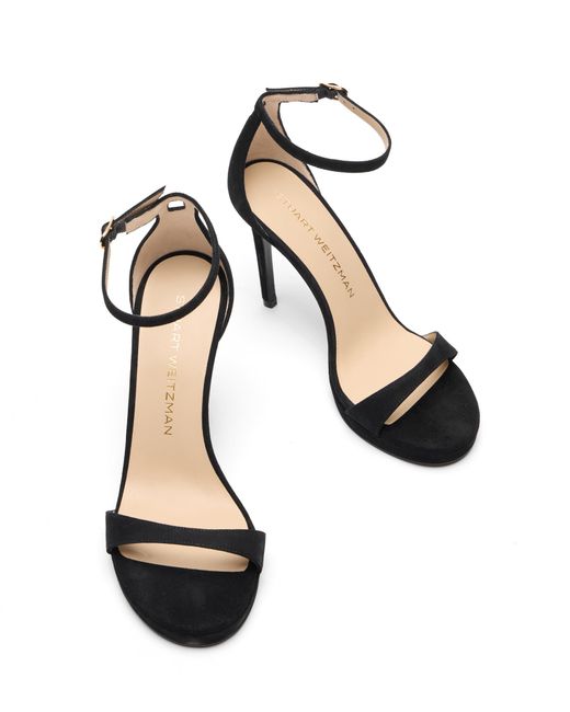 Stuart Weitzman Black Nudist Platform