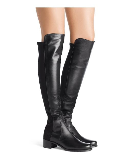 Stuart Weitzman Black Overknee-Stiefel Reserve
