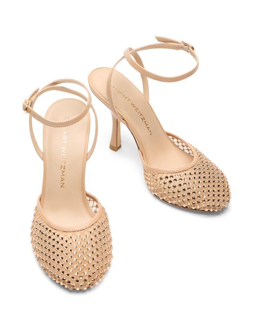 Stuart Weitzman Metallic Bareitall Shine Pump 100