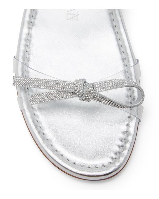 Stuart Weitzman White Sw Bow Slide