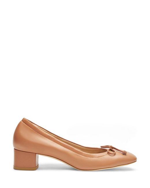 Stuart Weitzman Brown Bria 35 Ballet Pump, Pumps, , Lacquered Nappa