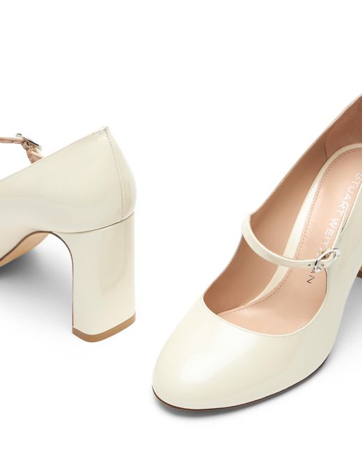 Stuart Weitzman Metallic Babette Mary Jane 85