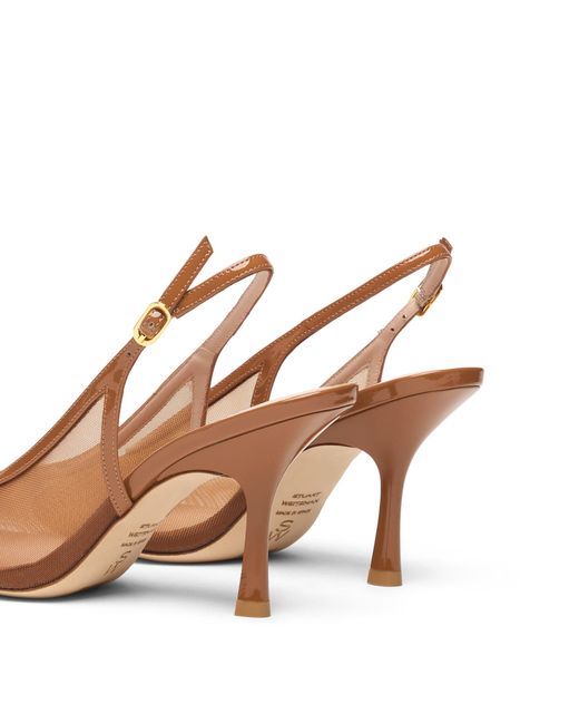 Stuart Weitzman Natural Bareitall Slingback 85