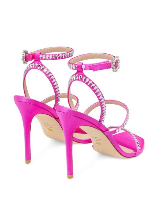 Stuart Weitzman Pink Gemcut 100 Strappy Sandal