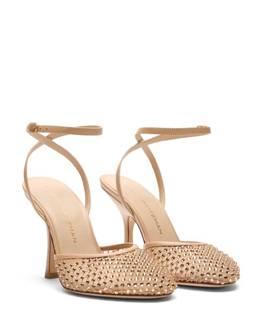 Stuart Weitzman Metallic Bareitall Shine Pump 100