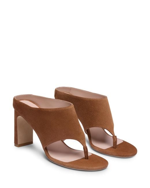 Stuart Weitzman Brown Babette Thong 85