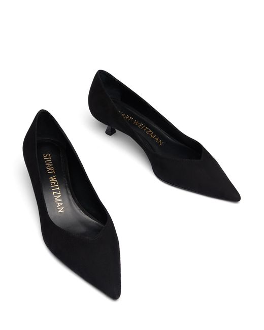 Stuart Weitzman Black Eva 35 Pump