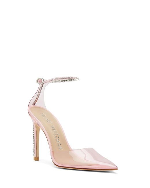 Stuart Weitzman Pink Glam 100 Strap Pump
