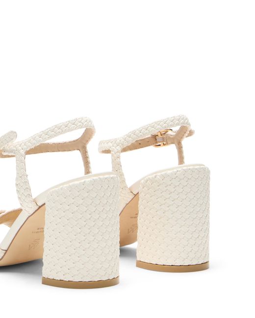 Stuart Weitzman Metallic Alyssa Woven Block 85