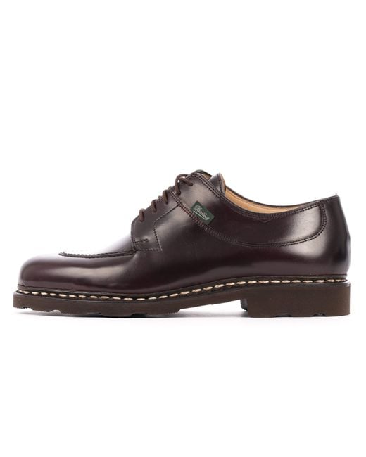 Paraboot Brown Avignon Cordovan Leather Derby Shoes for men