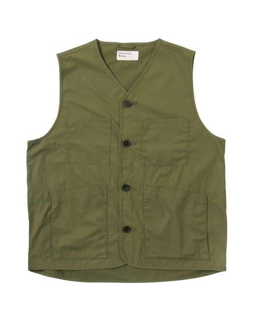 Universal Works Green City Waistcoat for men