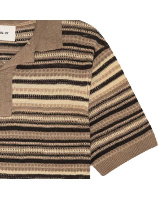 NN07 Natural Noam Linen Polo for men