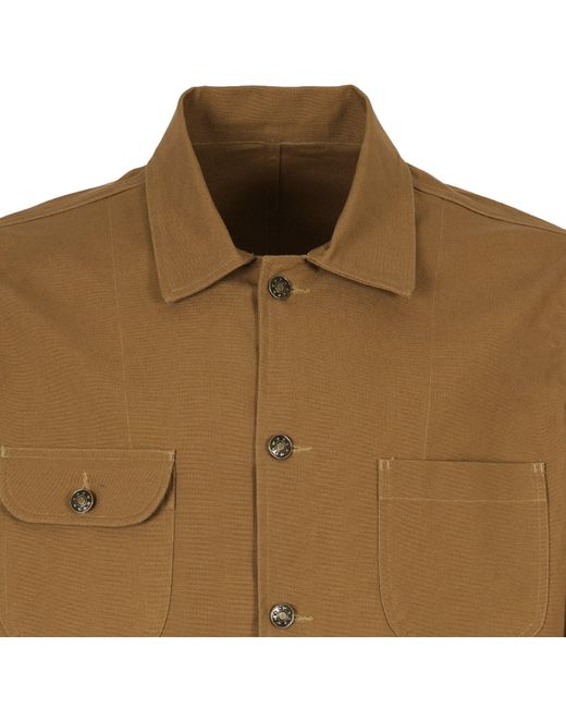 real hoxton Brown Chore Jacket for men