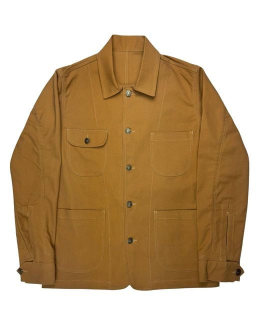 real hoxton Brown Chore Jacket for men