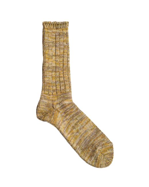 Anonymous Ism Brown 5 Colour Mix Crew Socks for men
