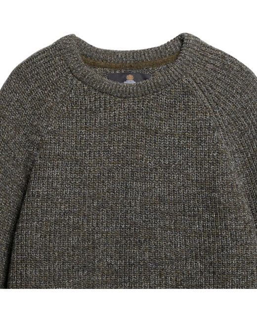 Barbour Gray Horseford Crew Neck Jumper for men